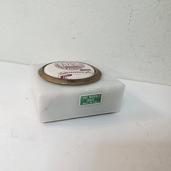 Vtg Square Commemorative Marble 70th Anniversary AFI Chicagoland Paperweight - Picture 3 of 4